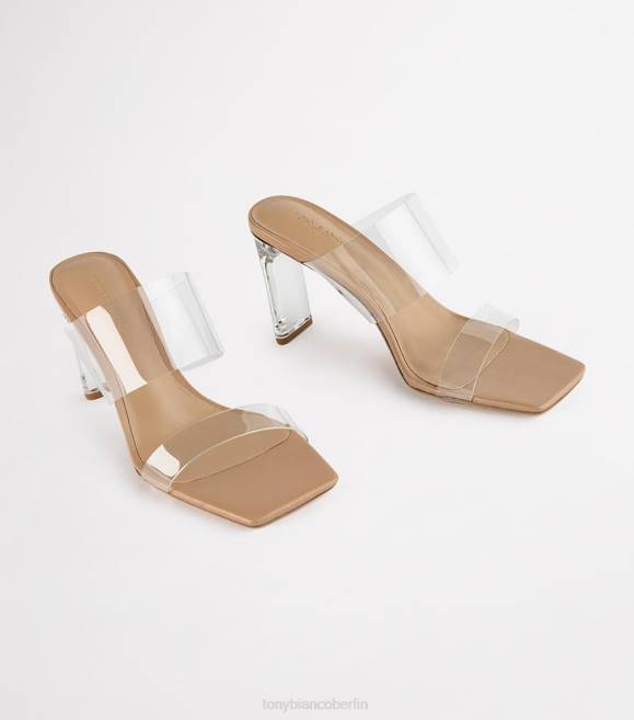 Blockabsätze| de Tony Bianco Frauen Chicago-Heels klares Vinylit/Hautnappa 4624219